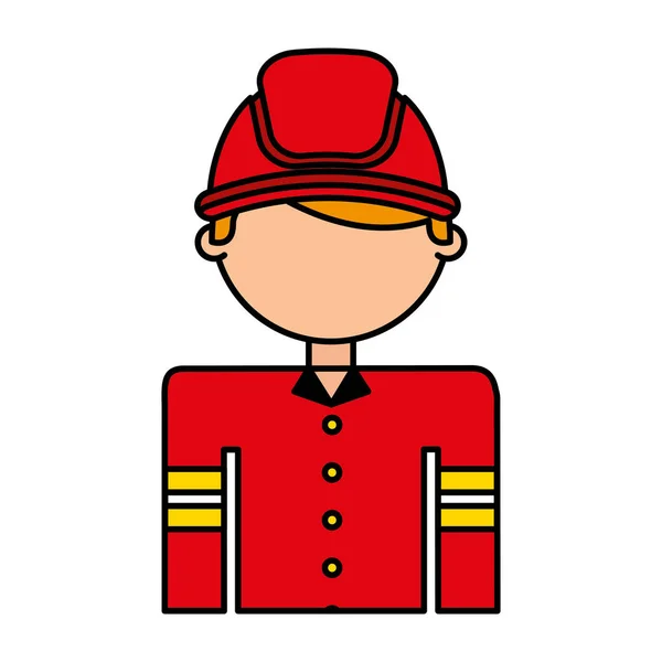 Brandman avatar karaktär ikon — Stock vektor