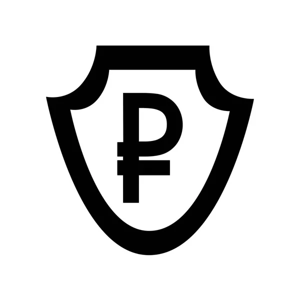 Scudo con simbolo di icona isometrica cripto-monetaria — Vettoriale Stock