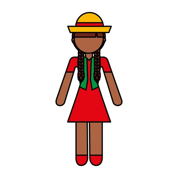 Personagem avatar mulher camponesa — Vetor de Stock