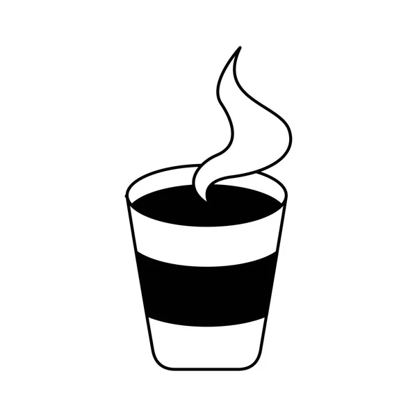 Delicious coffee isolated icon — Stock Vector