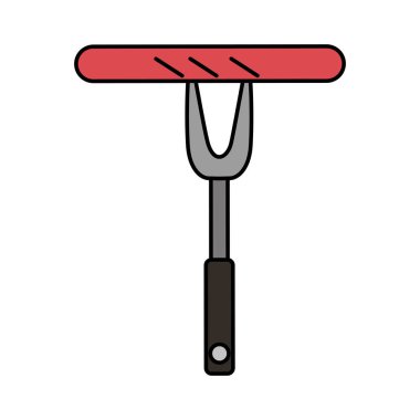 sosis gıda piknik ile çatal