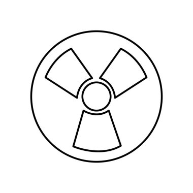 nükleer enerji izole simge