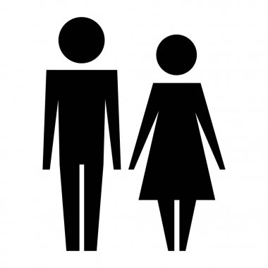 Aile Çift siluet avatarları