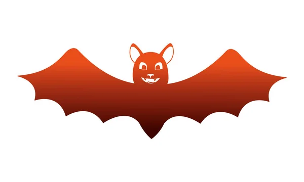 Halloween bat isolated icon — стоковый вектор