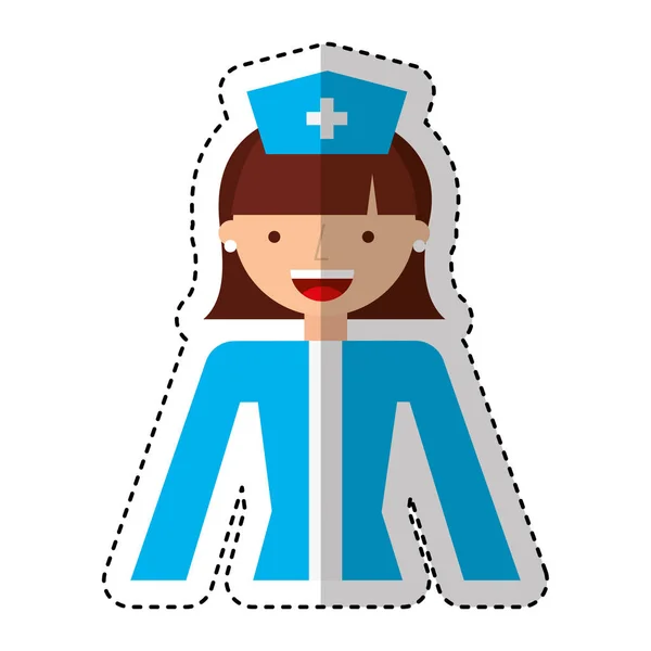 Hemşire avatar karakter simgesi — Stok Vektör