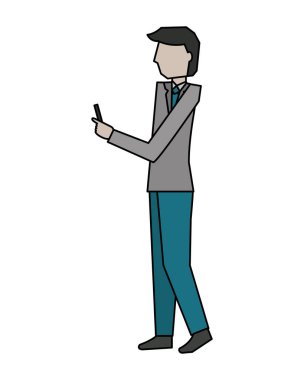 akıllı telefon Gadget teknolojisini kullanan işadamı