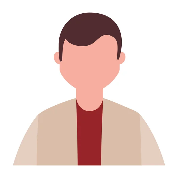 Uomo d'affari personaggio ritratto immagine isolata — Vettoriale Stock