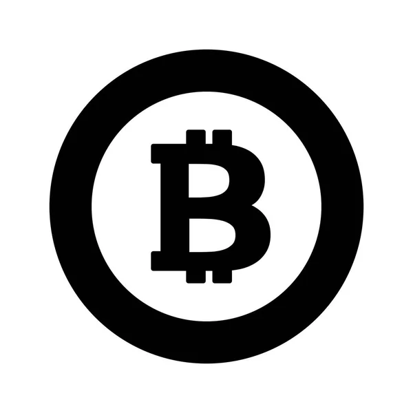 Bitcoin argent virtuel commerce crypto-monnaie — Image vectorielle