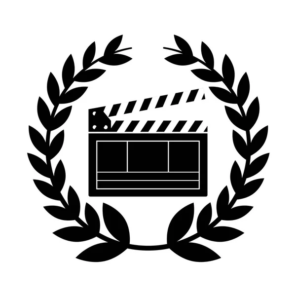 Video clapperboard isolated icon — Stock Vector
