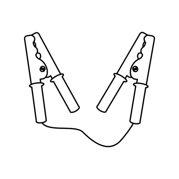 Текущий значок кабельных зажимов — стоковый вектор