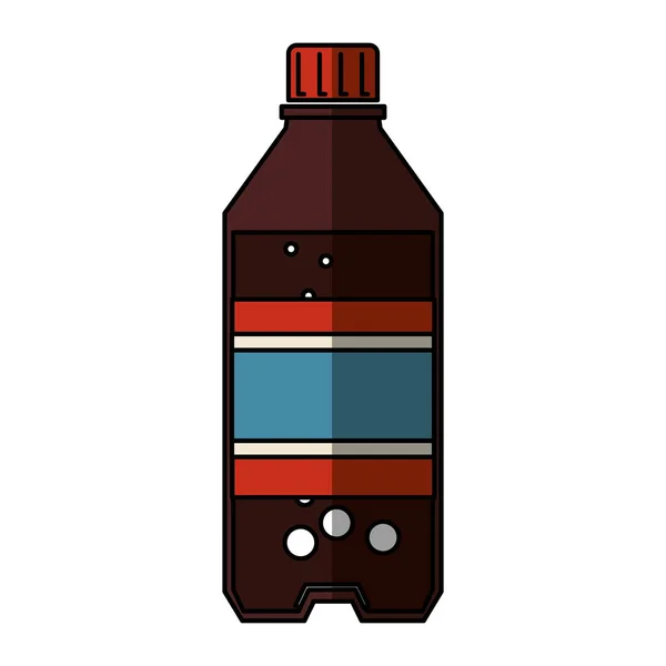 Soda bottle isolated icon — Stock Vector