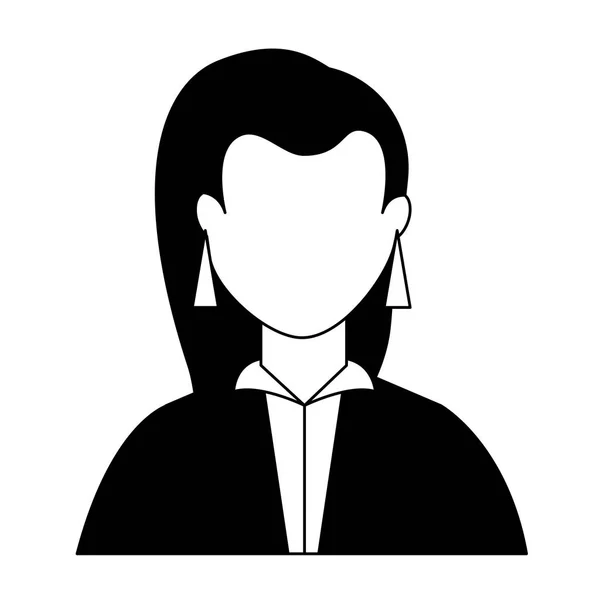 Entreprise femme portrait personnage isolé image — Image vectorielle