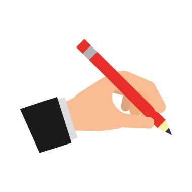 kalem ile el izole simgesi yazmak