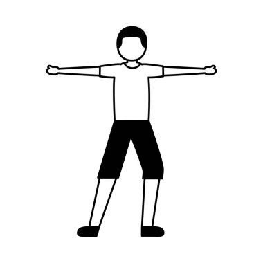 Genç adam antrenman sporu