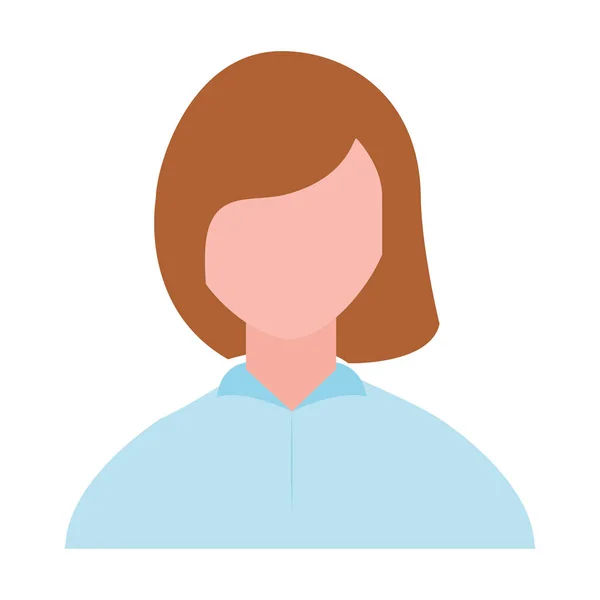 Obchodní žena portrét znak izolovaný obraz — Stockový vektor