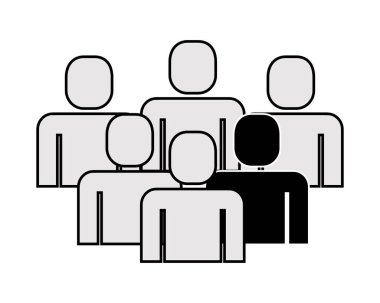 Grup insanların ekip çalışması silueti