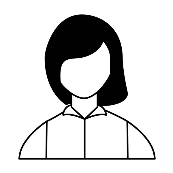 Zakelijke vrouw portret karakter geïsoleerd afbeelding — Stockvector