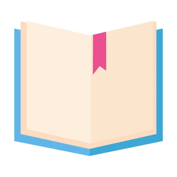 Open boek geïsoleerde pictogram — Stockvector