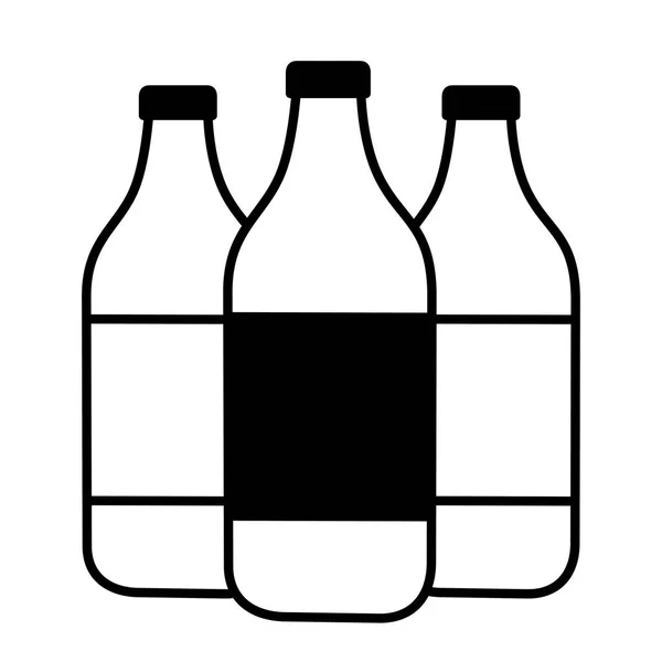 Пляшки з водою значок — стоковий вектор