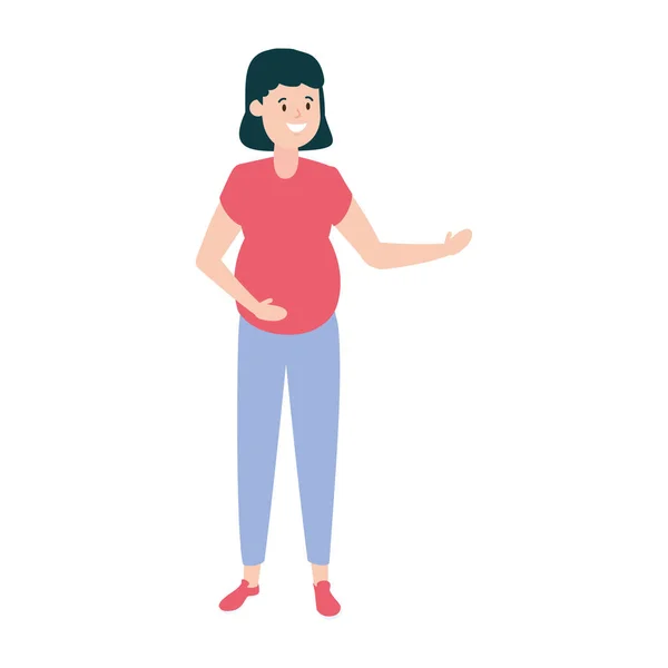 Heureuse femme enceinte — Image vectorielle