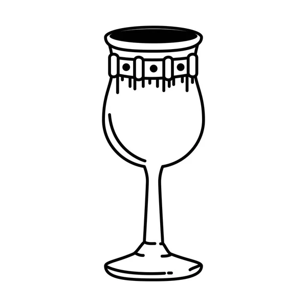 Metal şarap fincanı simgesi — Stok Vektör