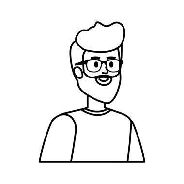 Sakallı genç adam.