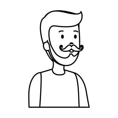 Sakallı genç adam.