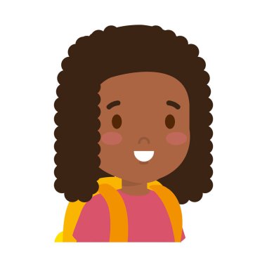 siyah küçük öğrenci kız