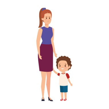 Küçük oğul karakterli Genç Anne