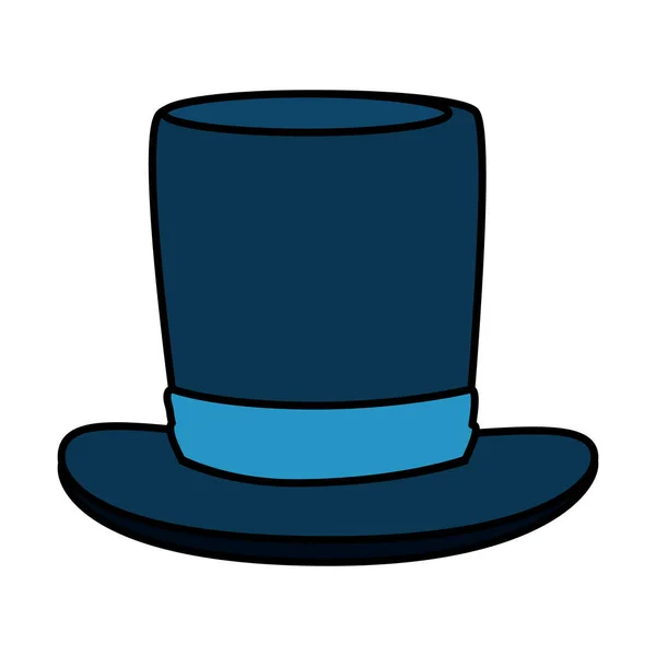 Accessorio cappello a cilindro gentiluomo — Vettoriale Stock
