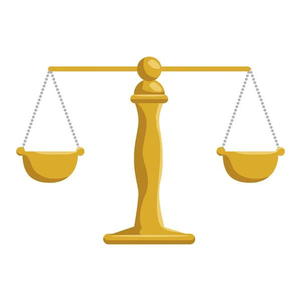 Equilibrio de justicia icono aislado — Vector de stock