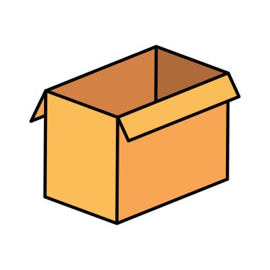 kutu karton izole simgesi