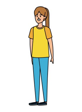 güzel genç kadın karakter