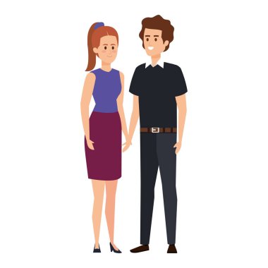 Genç çift avatarlar karakter