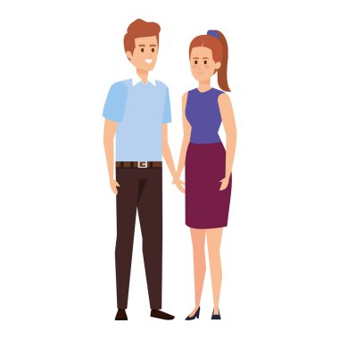 Genç çift avatarlar karakter