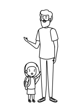 Baba ile kızı karakterler