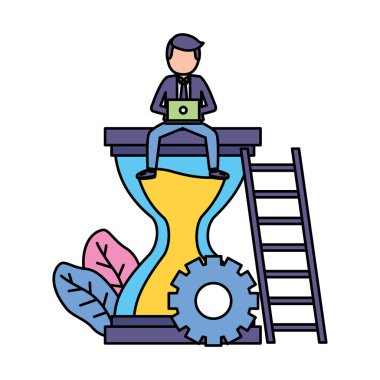 işadamı saat saat çalışmak