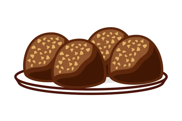 Bonbons chocolat sucré — Image vectorielle