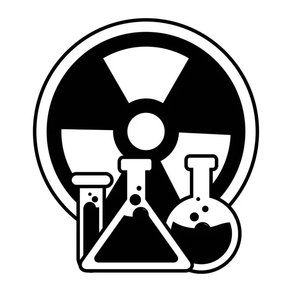 Radiación química del matraz — Archivo Imágenes Vectoriales