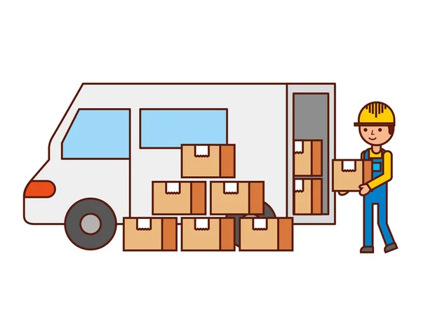 Consegna logistica del magazzino — Vettoriale Stock