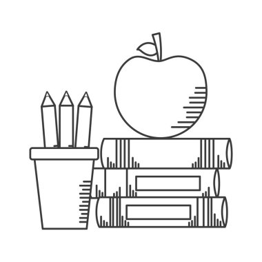 kitaplar elma kalem okul malzemeleri