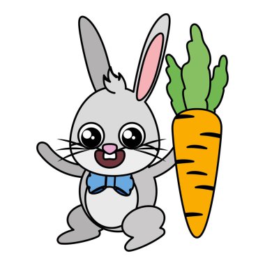güzel tavşan havuç Paskalya karakteri ile