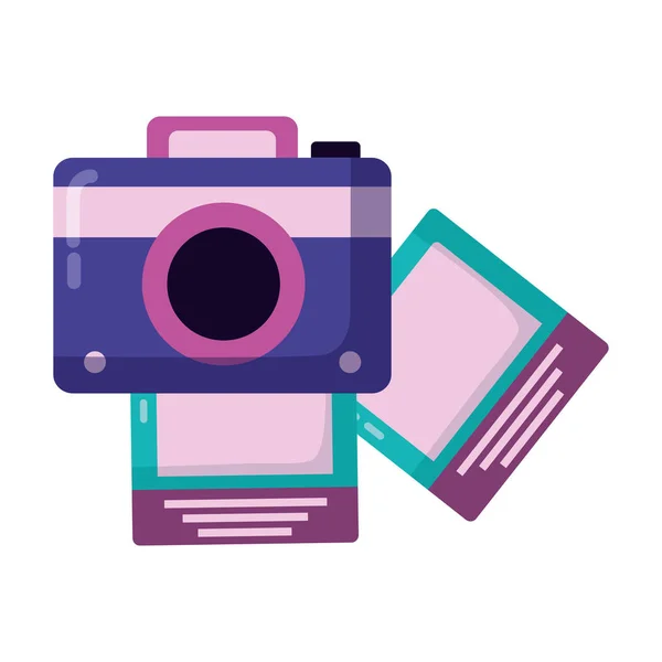 Photography camera pictures — Stock Vector