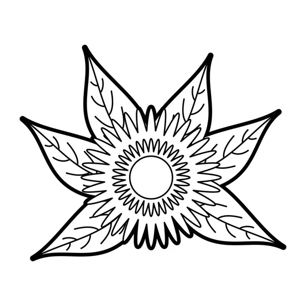 Квітка далії квіткове листя прикраса садового зображення — стоковий вектор