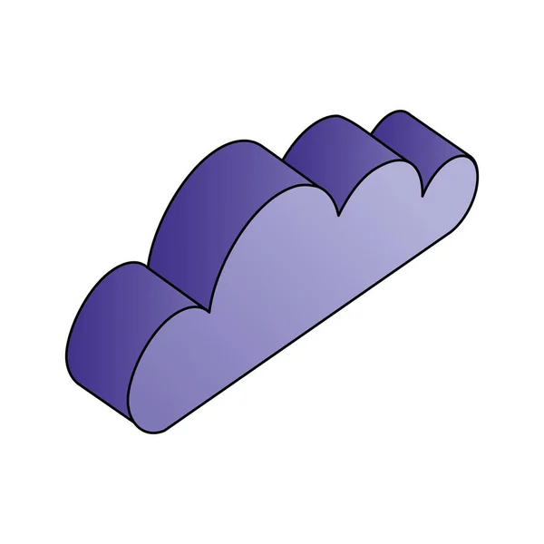 Nube isométrica clima icono — Vector de stock