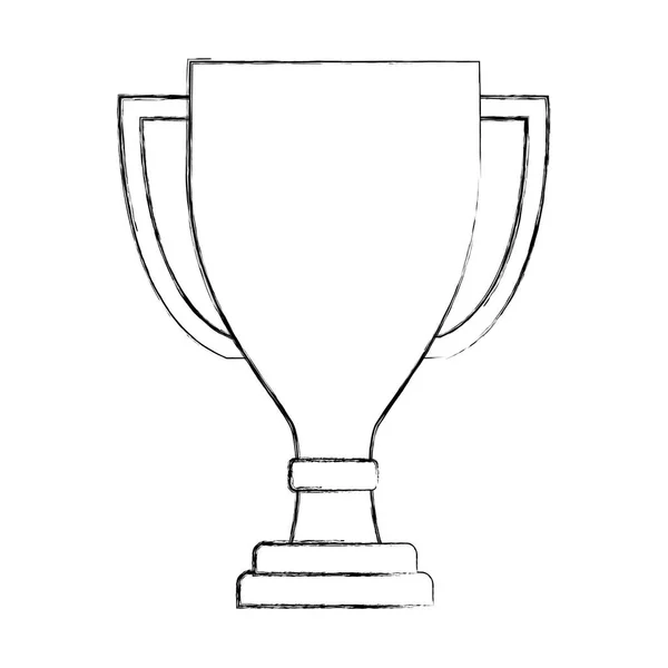 Нагорода трофей кубок переможця честь малюнок рукою символ — стоковий вектор
