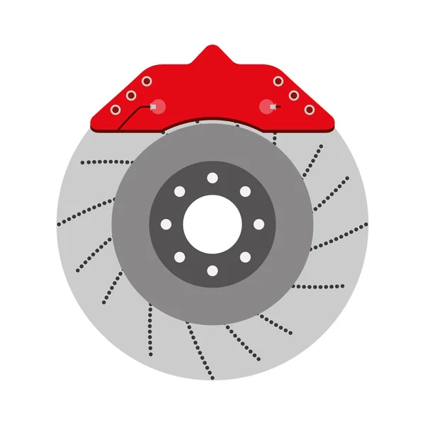 Disco de freno auto repuesto mecánico sistema — Vector de stock