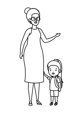 Küçük kızı olan genç bir anne.