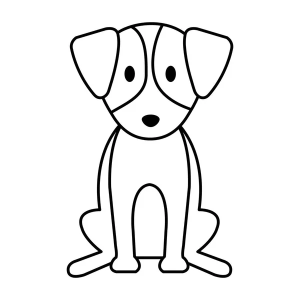 Schattige hond huisdier dier — Stockvector