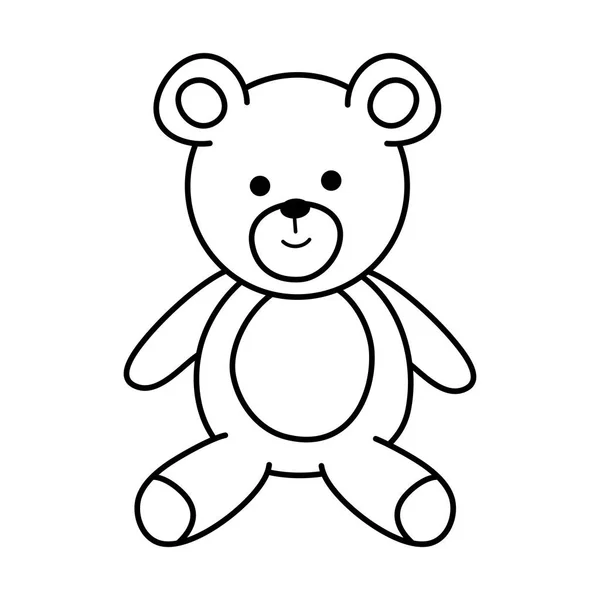 Lindo oso teddy icono — Archivo Imágenes Vectoriales